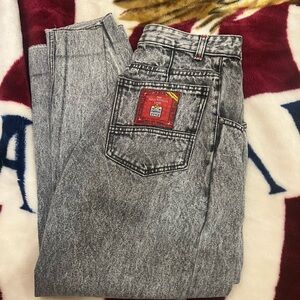 28” Classic Gray Acid Wash Jeans